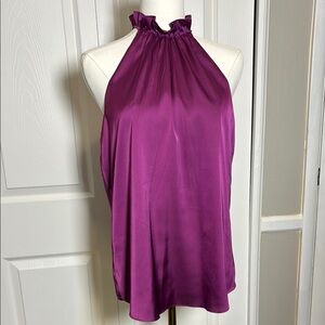 NWT WHBM Elegant Purple Halter Top